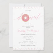 Invitation Baby shower de script donut arrosé Invitation_Pink (Devant)