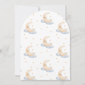 Invitation Baby shower de script neutre sur la lune (Dos)