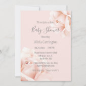 Invitation Baby shower de script Roses Roses Roses Roses Rose (Devant)