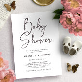 Invitation Baby shower de script simple