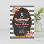 Invitation Baby shower de serviettes Paris (Debout devant)