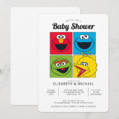 Invitation Baby shower de Sesame Street Pals (Devant / Derrière)