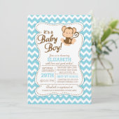 Invitation Baby shower de singe de la Jungle de Ti (Debout devant)
