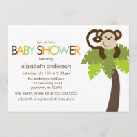 Baby shower de singe joueur