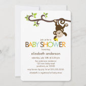 Invitation Baby shower de singe joueur (Devant)