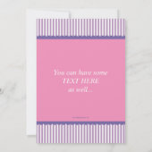 Invitation Baby shower de singe rose pourpre (Dos)