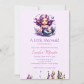 Invitation Baby shower de sirène (Devant)