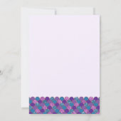 Invitation Baby shower de sirène pourpre et Turquoise (Dos)