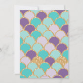 Invitation Baby shower de sirène sous la mer Créatures fille (Dos)