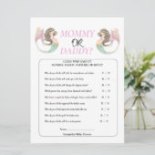 Invitation Baby shower de sirène sous la mer maman papa (Debout devant)