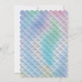 Invitation Baby shower de sirène sous le pastel marin (Dos)