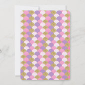 Invitation Baby shower de sirènes Douche en or ros (Dos)