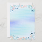 Invitation Baby shower De Sirènes Sous L'Océan Mer (Dos)