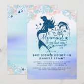 Invitation Baby shower De Sirènes Sous L'Océan Mer (Devant / Derrière)