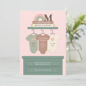 Invitation Baby shower de soins infirmiers Boho (Debout devant)