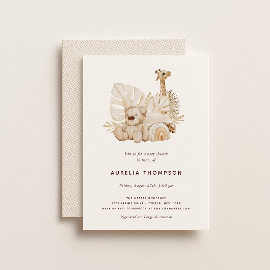 Invitation Baby shower de soins infirmiers Boho