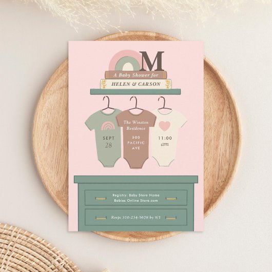 Invitation Baby shower de soins infirmiers Boho
