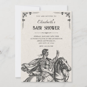 Invitation Baby shower de soldat chevalier romain classique