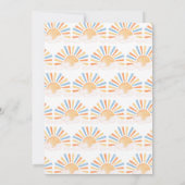 Invitation Baby shower de soleil garçon (Dos)