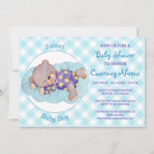 Invitation Baby shower de sommeil du Garçon de l'o (Devant)