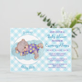 Invitation Baby shower de sommeil du Garçon de l'o (Debout devant)
