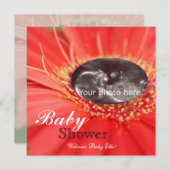 Invitation Baby shower de sonogrammes pour enfants de couleur (Devant / Derrière)