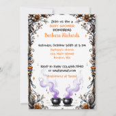 Invitation Baby shower de sorcière d'Halloween - Les jumeaux  (Dos)