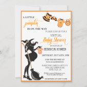 Invitation Baby shower de sorcière virtuelle Citrouille d'Hal (Devant)