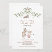 Invitation Baby shower de souris (Devant / Derrière)