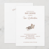 Invitation Baby shower de souris (Devant / Derrière)