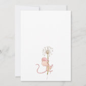 Invitation Baby shower de souris Aquarelle (Dos)