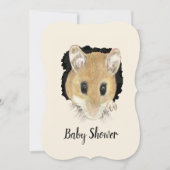 Invitation Baby shower de souris pour bébé aquarelle (Devant)