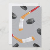 Invitation Baby shower de sport de hockey - Oh Boy (Dos)