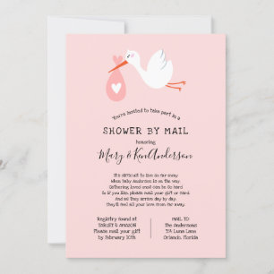 Invitation Baby shower de stockage par courrier