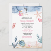 Invitation Baby shower de Stork et Ocean Girl (Devant)
