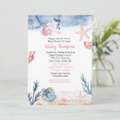 Invitation Baby shower de Stork et Ocean Girl (Debout devant)