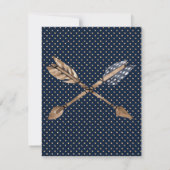 Invitation Baby shower de style boho occidental (Dos)