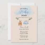 Invitation Baby shower de style vintage (Devant)