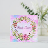 Invitation Baby shower de succulents (Debout devant)