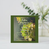 Invitation Baby shower de succulents verts (Debout devant)