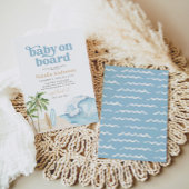 Invitation Baby shower de Surf de plage de bord bébé