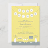 Invitation Baby shower de table douce - Jaune (Devant)