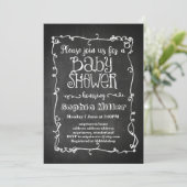 Invitation baby shower de tableau de bord (Debout devant)