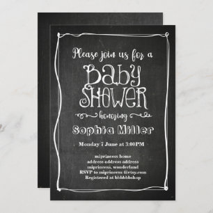 Invitation baby shower de tableau de bord