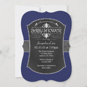 Invitation Baby shower de tableau de bord bleu de 