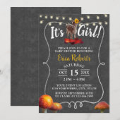 Invitation Baby shower de tableau de bord de tournesol de l'a (Devant / Derrière)