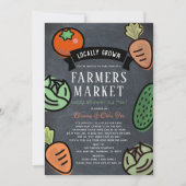 Invitation Baby shower de tableau de bord du marché agricole  (Devant)