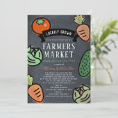 Invitation Baby shower de tableau de bord du marché agricole  (Debout devant)