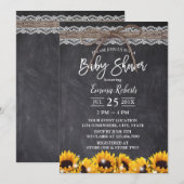 Invitation Baby shower de tableau de bord en dentelle de tour (Devant / Derrière)