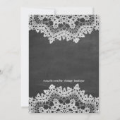 Invitation Baby shower de tableau de bord en dentelle rustiqu (Dos)